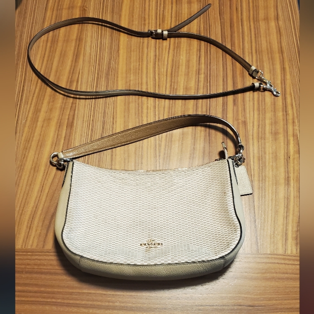 Coach Legacy Jacquard Chelsea Crossbody BEECHWOOD Leather 28892